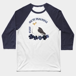 Cute Seagull Pun Baseball T-Shirt